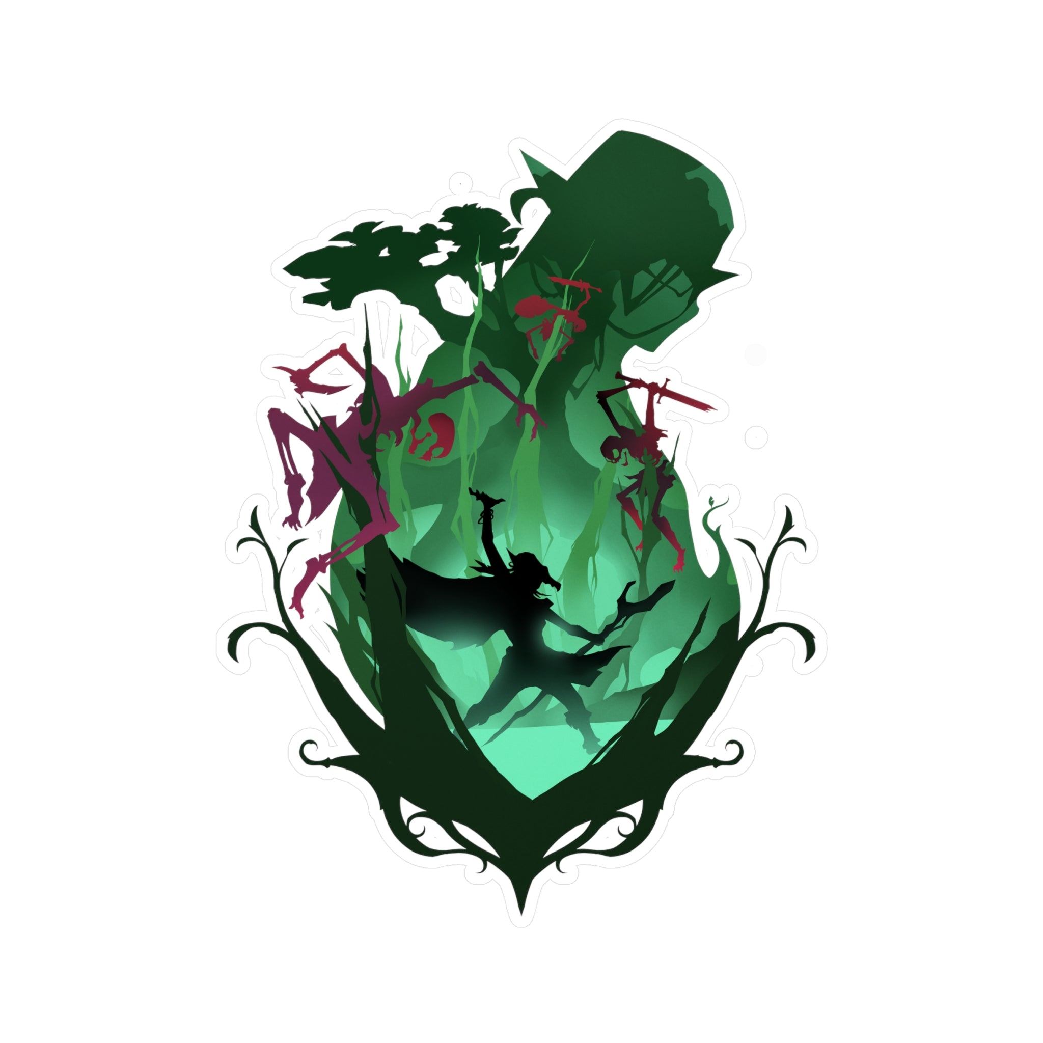 DRUID CLASS SILHOUETTE KISS-CUT VINYL DECAL