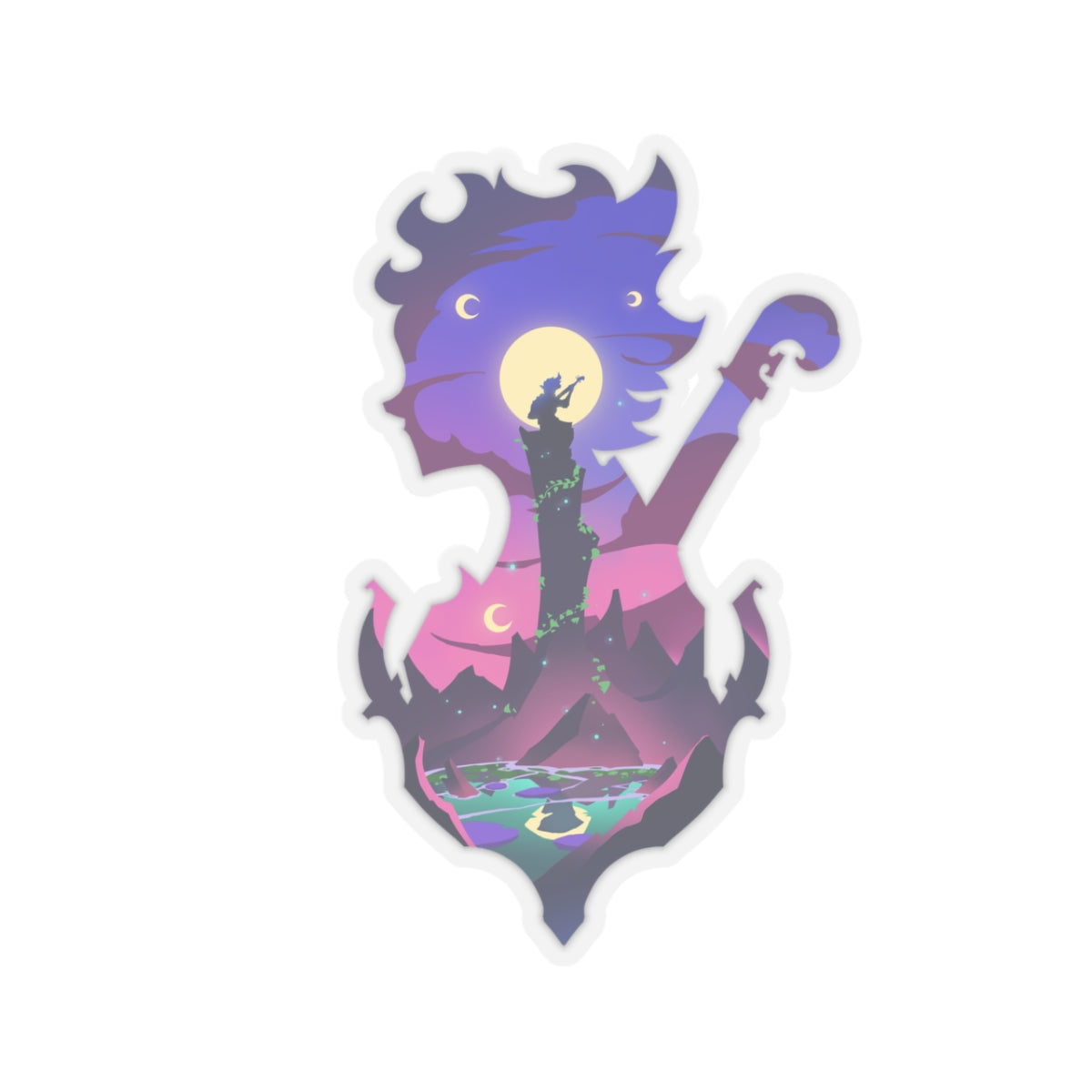 BARD CLASS SILHOUETTE KISS-CUT STICKER