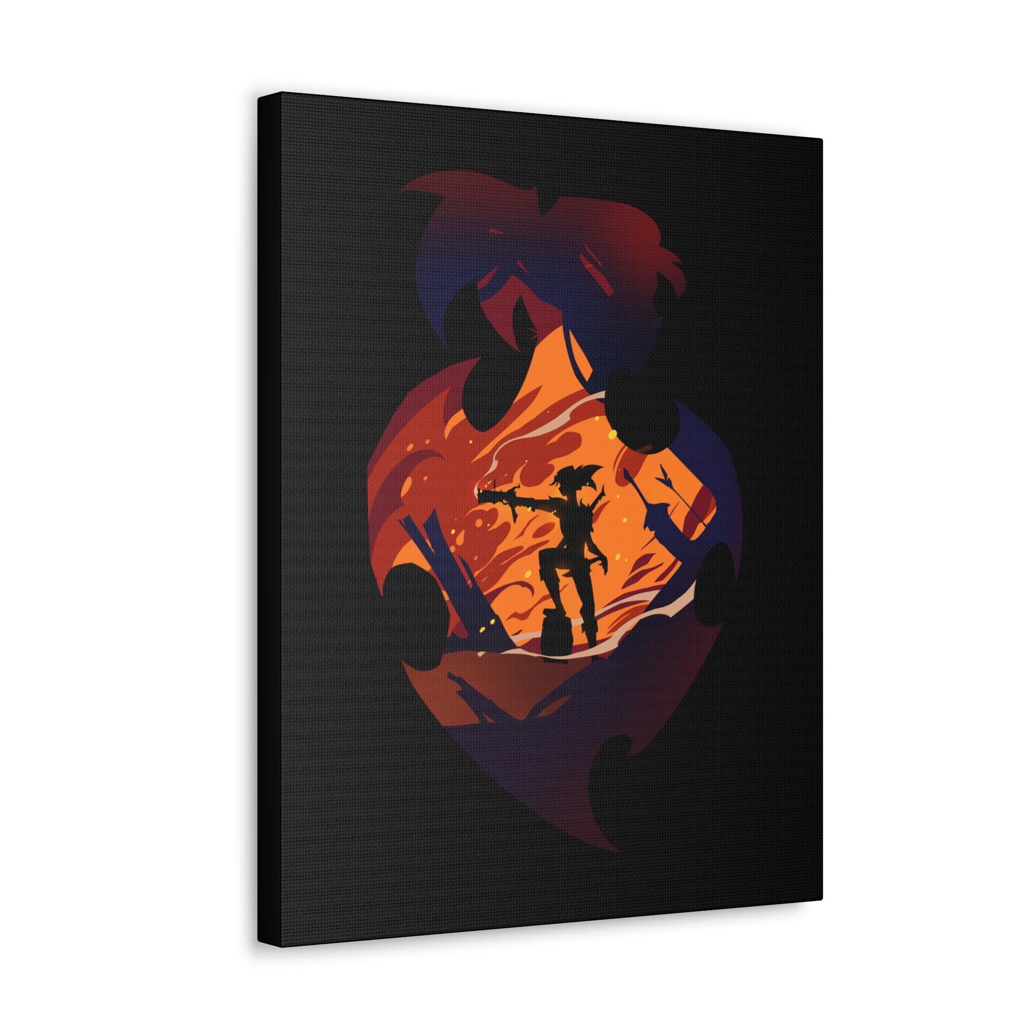 FIGHTER CLASS SILHOUETTE CANVAS GALLERY WRAPS