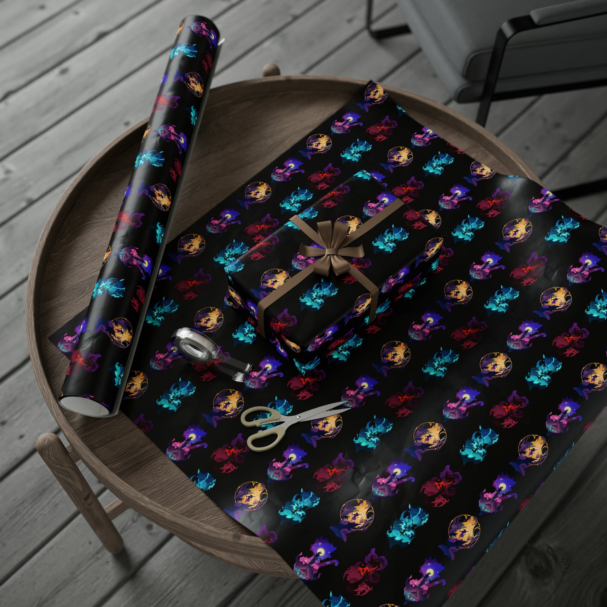 SPELLCASTER CLASS SILHOUETTE WRAPPING PAPER