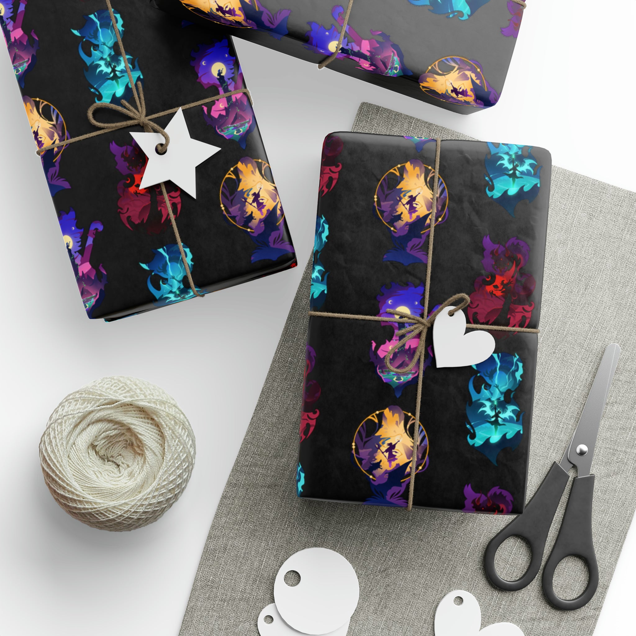 SPELLCASTER CLASS SILHOUETTE WRAPPING PAPER