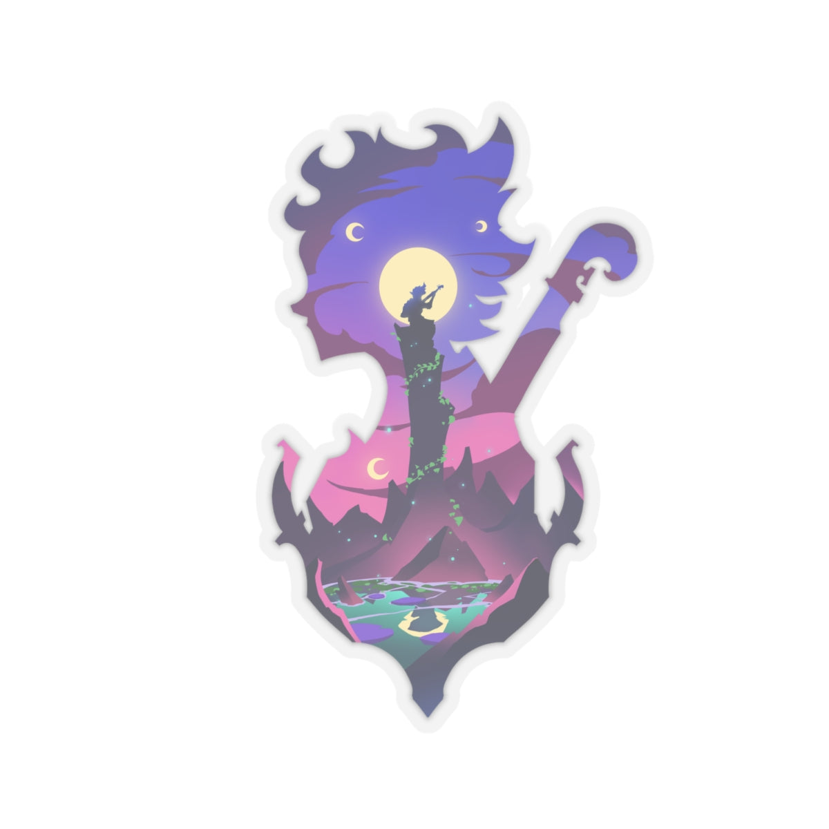 BARD CLASS SILHOUETTE KISS-CUT STICKER