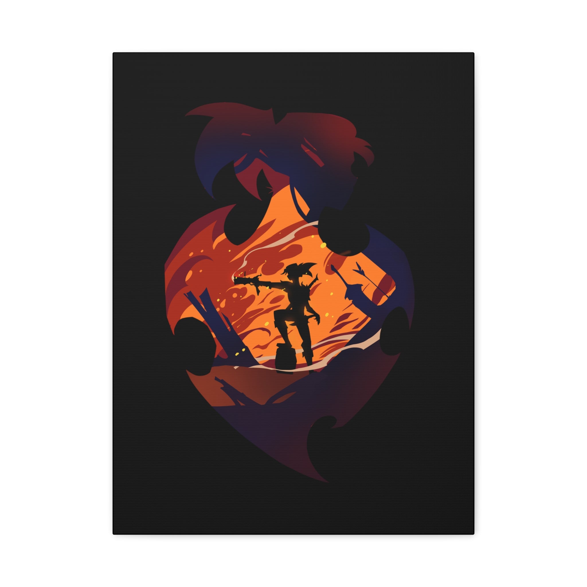 FIGHTER CLASS SILHOUETTE CANVAS GALLERY WRAPS