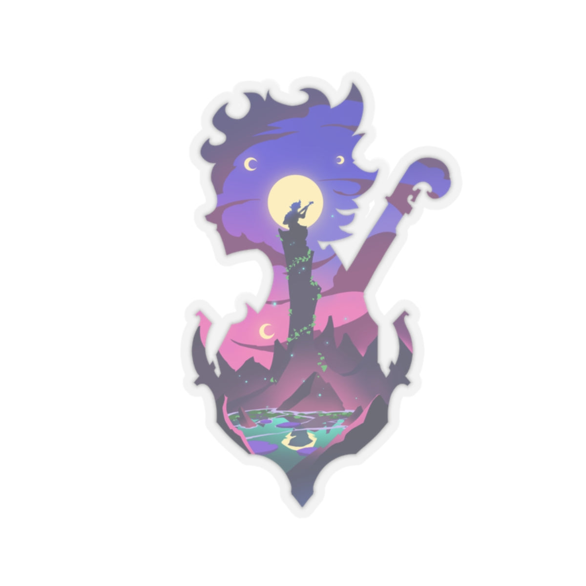 BARD CLASS SILHOUETTE KISS-CUT STICKER