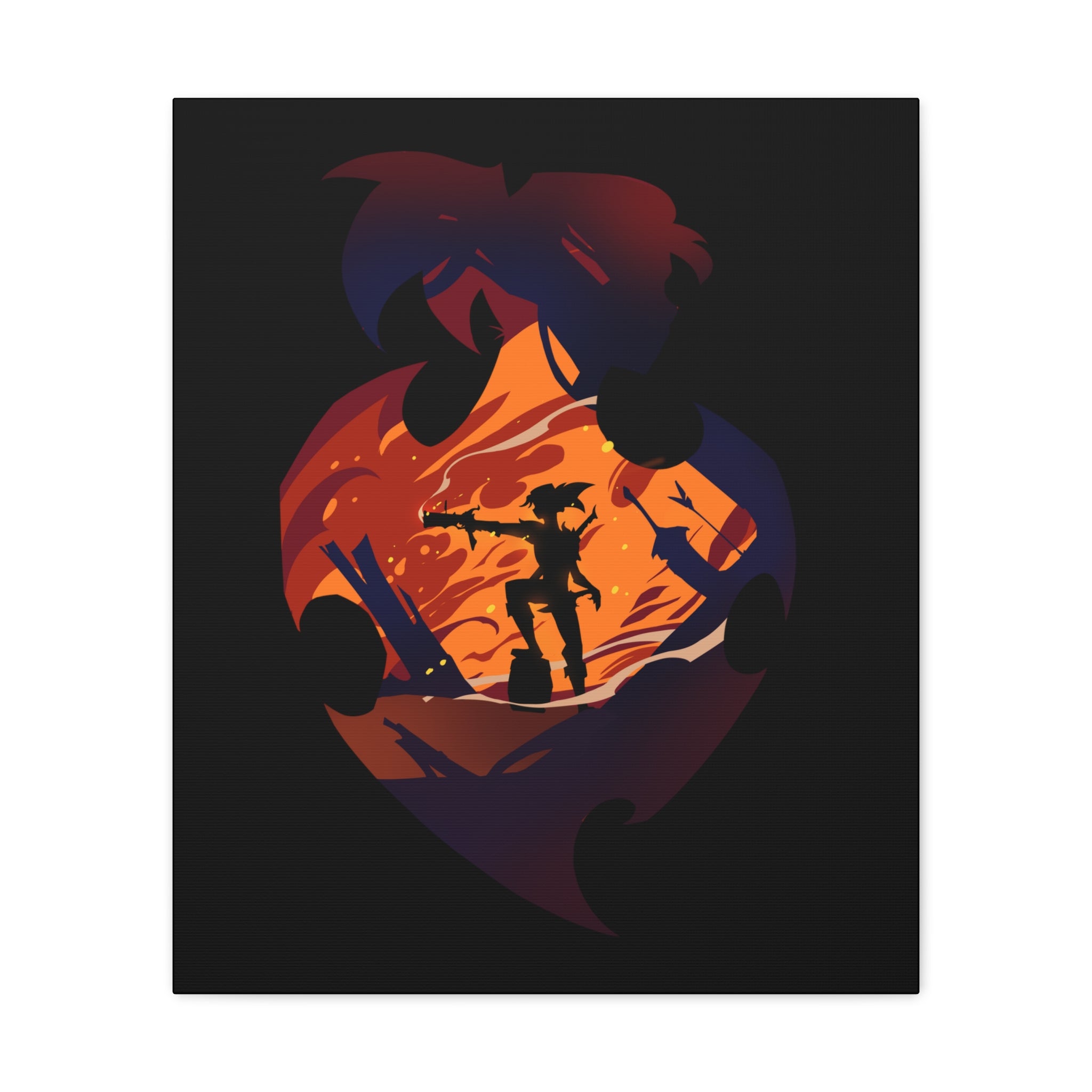 FIGHTER CLASS SILHOUETTE CANVAS GALLERY WRAPS