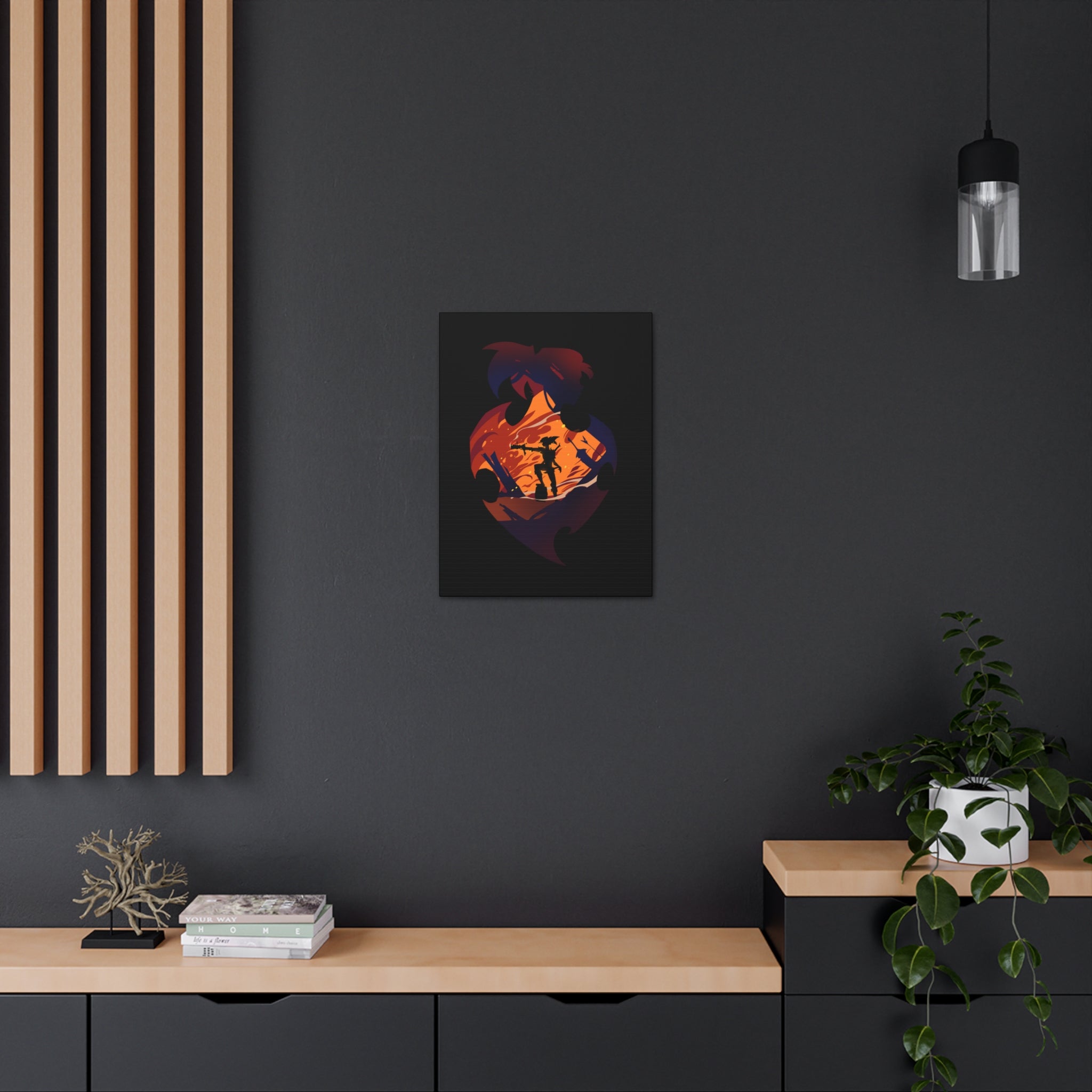 FIGHTER CLASS SILHOUETTE CANVAS GALLERY WRAPS