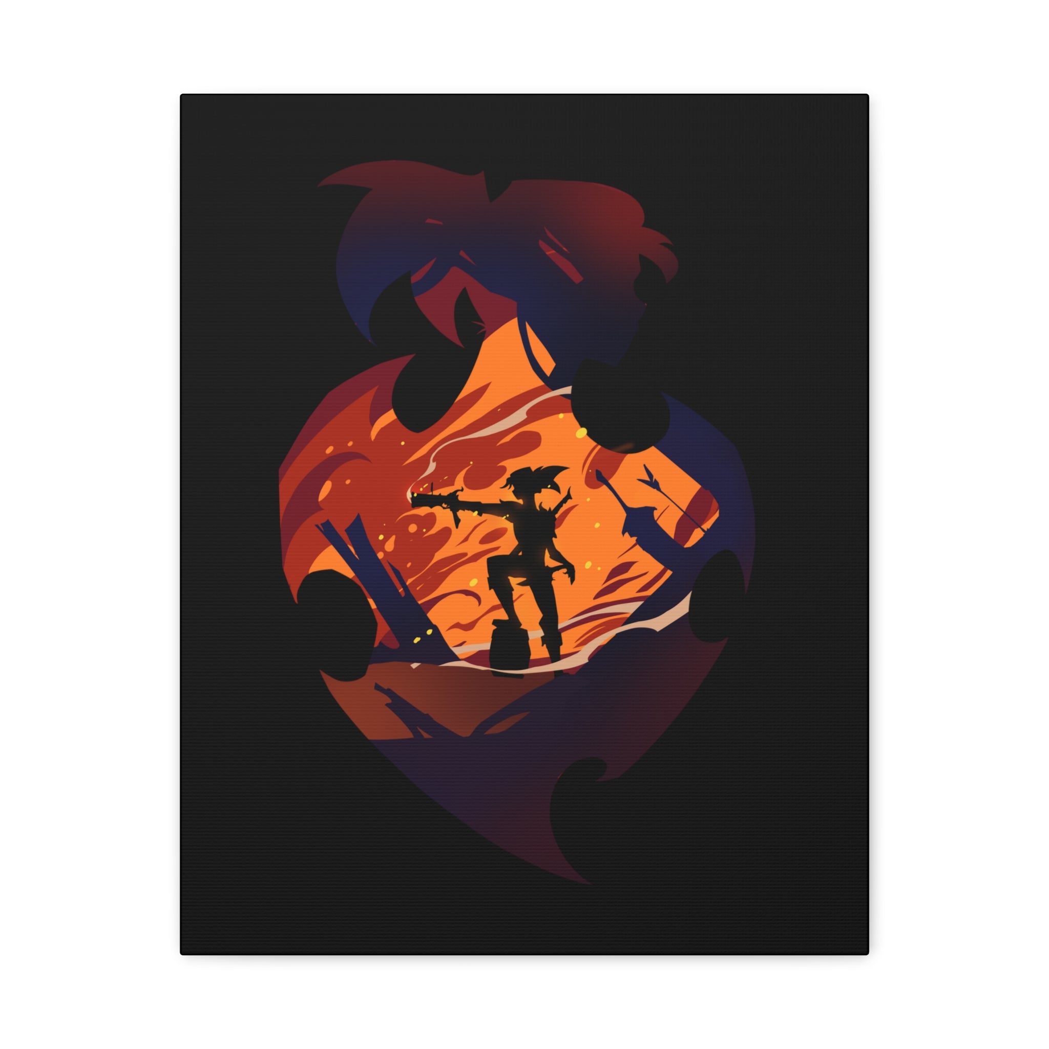 FIGHTER CLASS SILHOUETTE CANVAS GALLERY WRAPS
