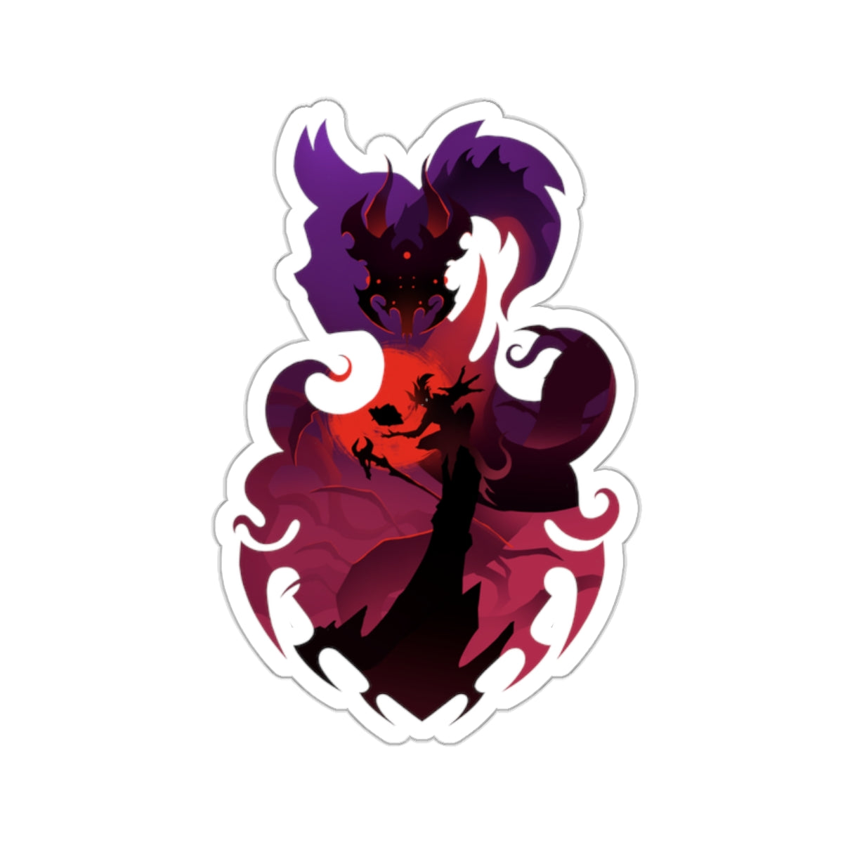 WARLOCK CLASS SILHOUETTE KISS-CUT STICKER