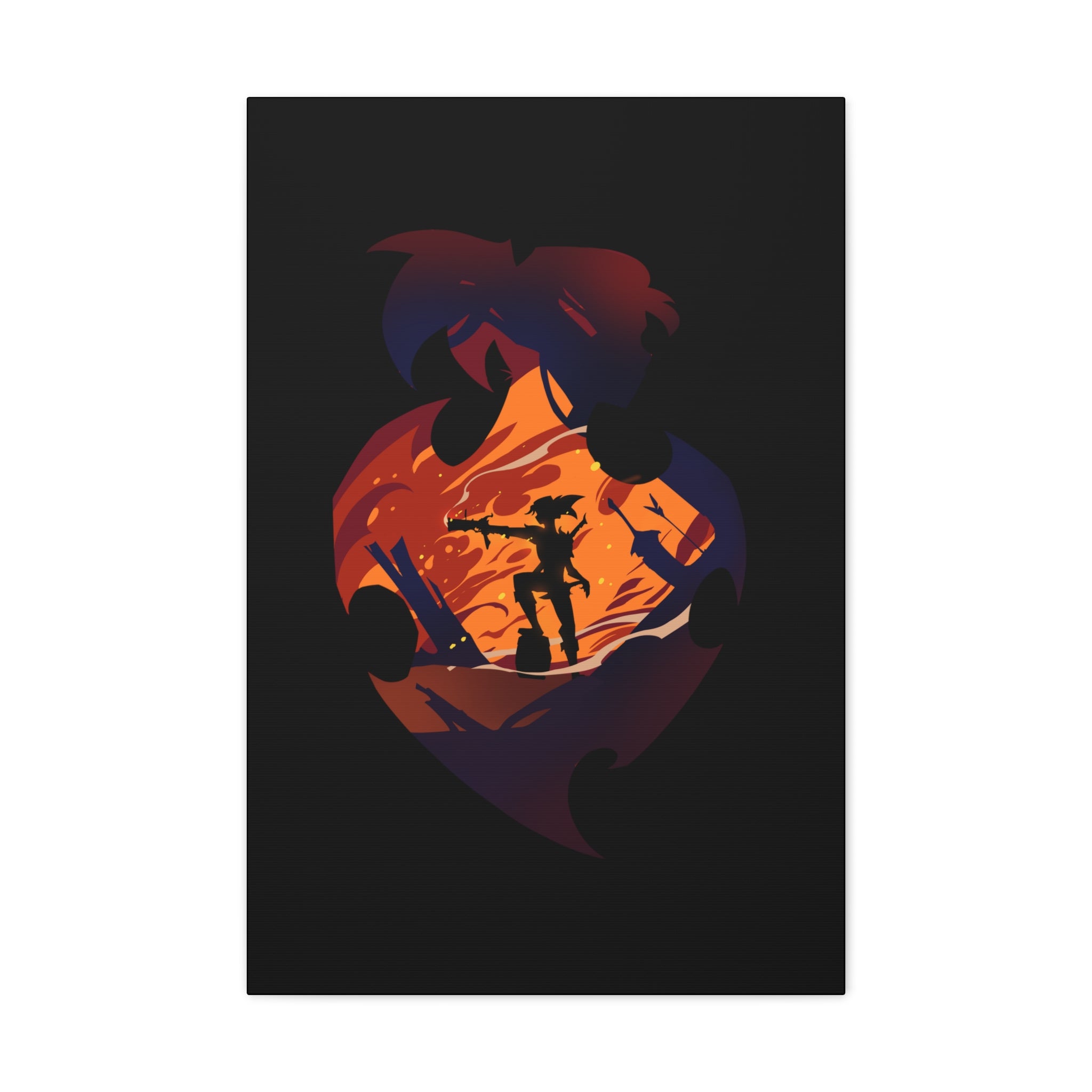 FIGHTER CLASS SILHOUETTE CANVAS GALLERY WRAPS