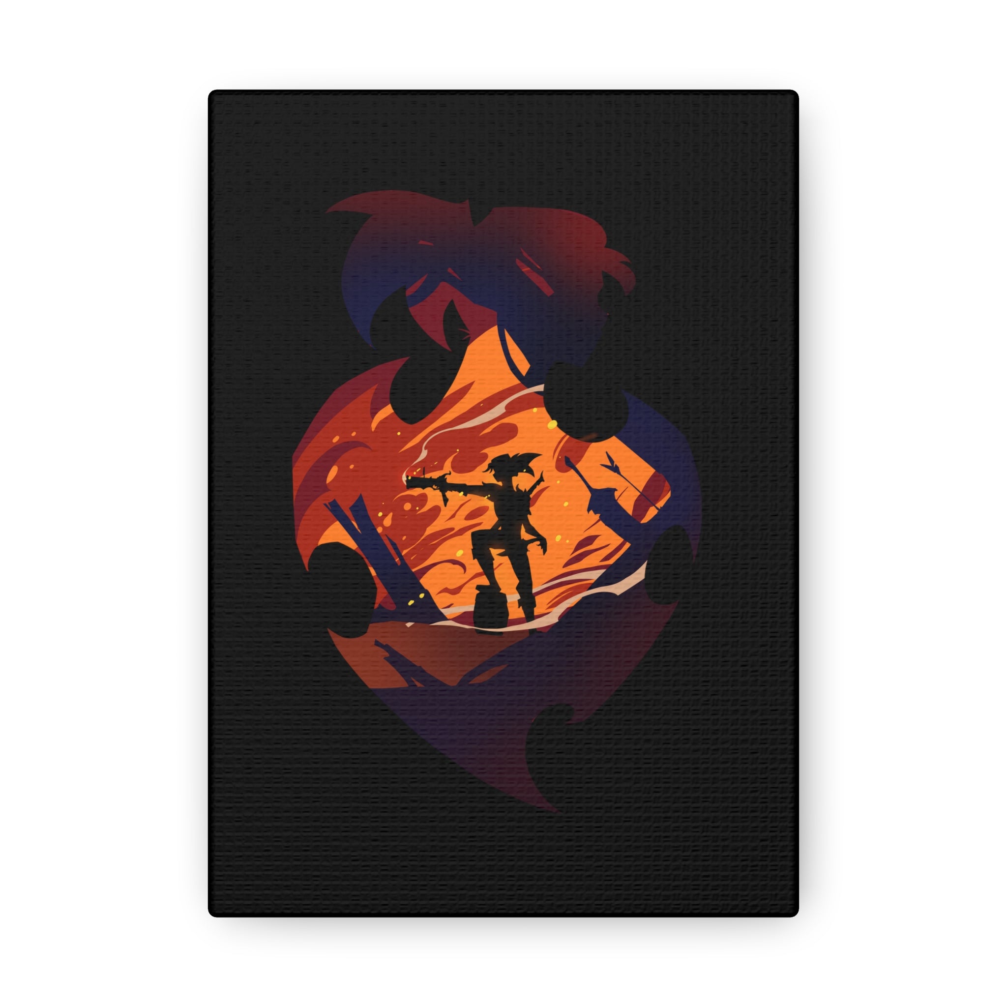 FIGHTER CLASS SILHOUETTE CANVAS GALLERY WRAPS