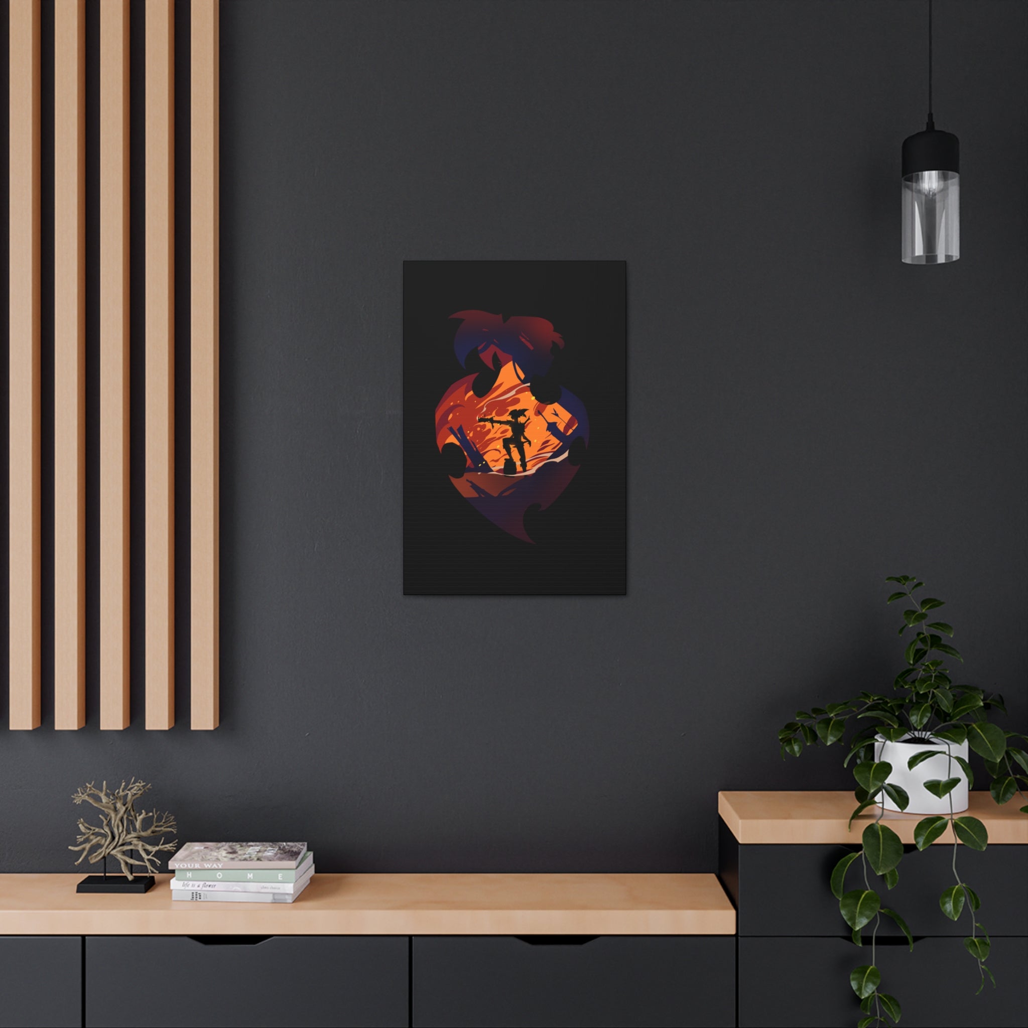 FIGHTER CLASS SILHOUETTE CANVAS GALLERY WRAPS