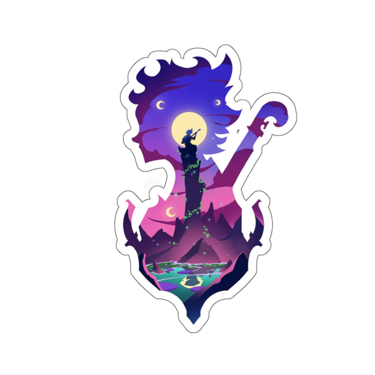 BARD CLASS SILHOUETTE KISS-CUT STICKER