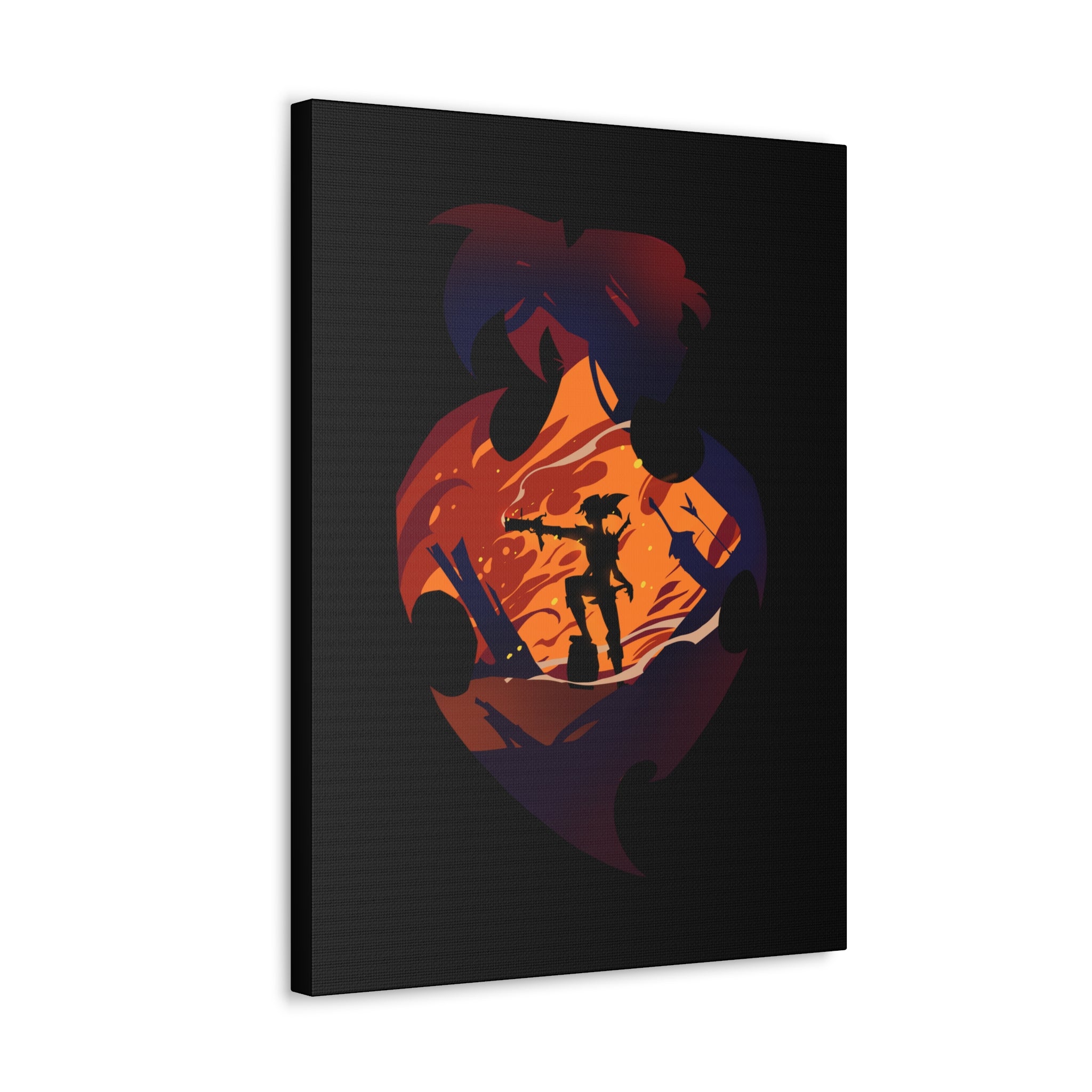 FIGHTER CLASS SILHOUETTE CANVAS GALLERY WRAPS