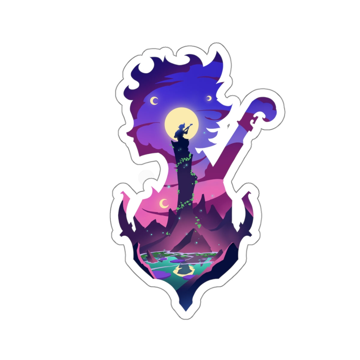 BARD CLASS SILHOUETTE KISS-CUT STICKER