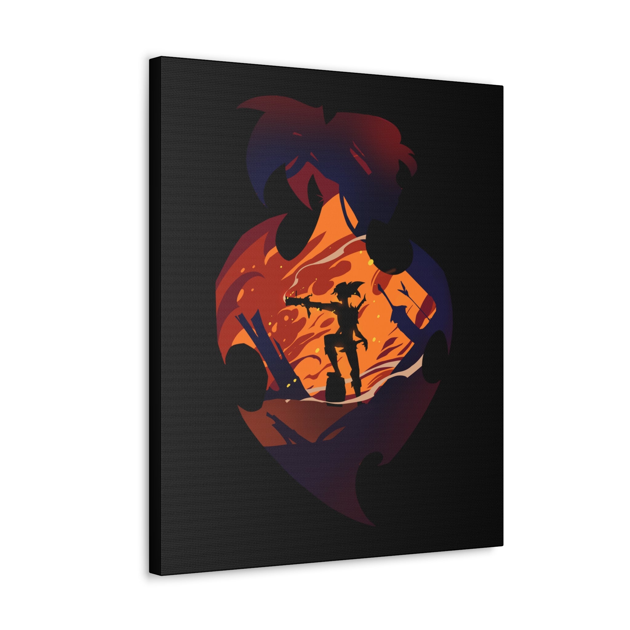 FIGHTER CLASS SILHOUETTE CANVAS GALLERY WRAPS