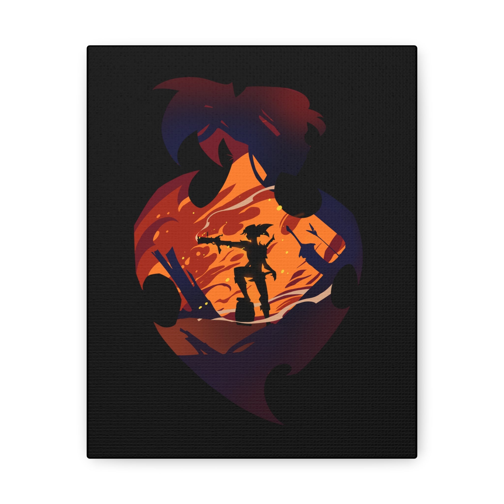 FIGHTER CLASS SILHOUETTE CANVAS GALLERY WRAPS