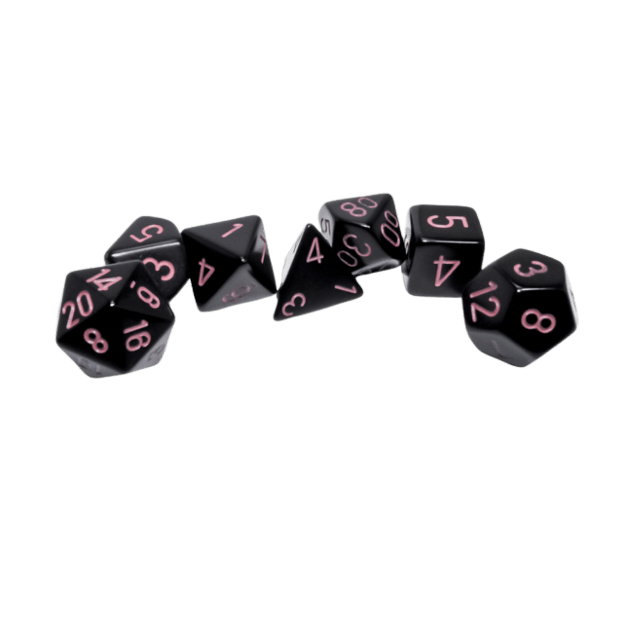 7-Die Set Opaque: Black/Pink