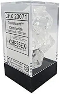 7-Die Set Translucent: Clear/White