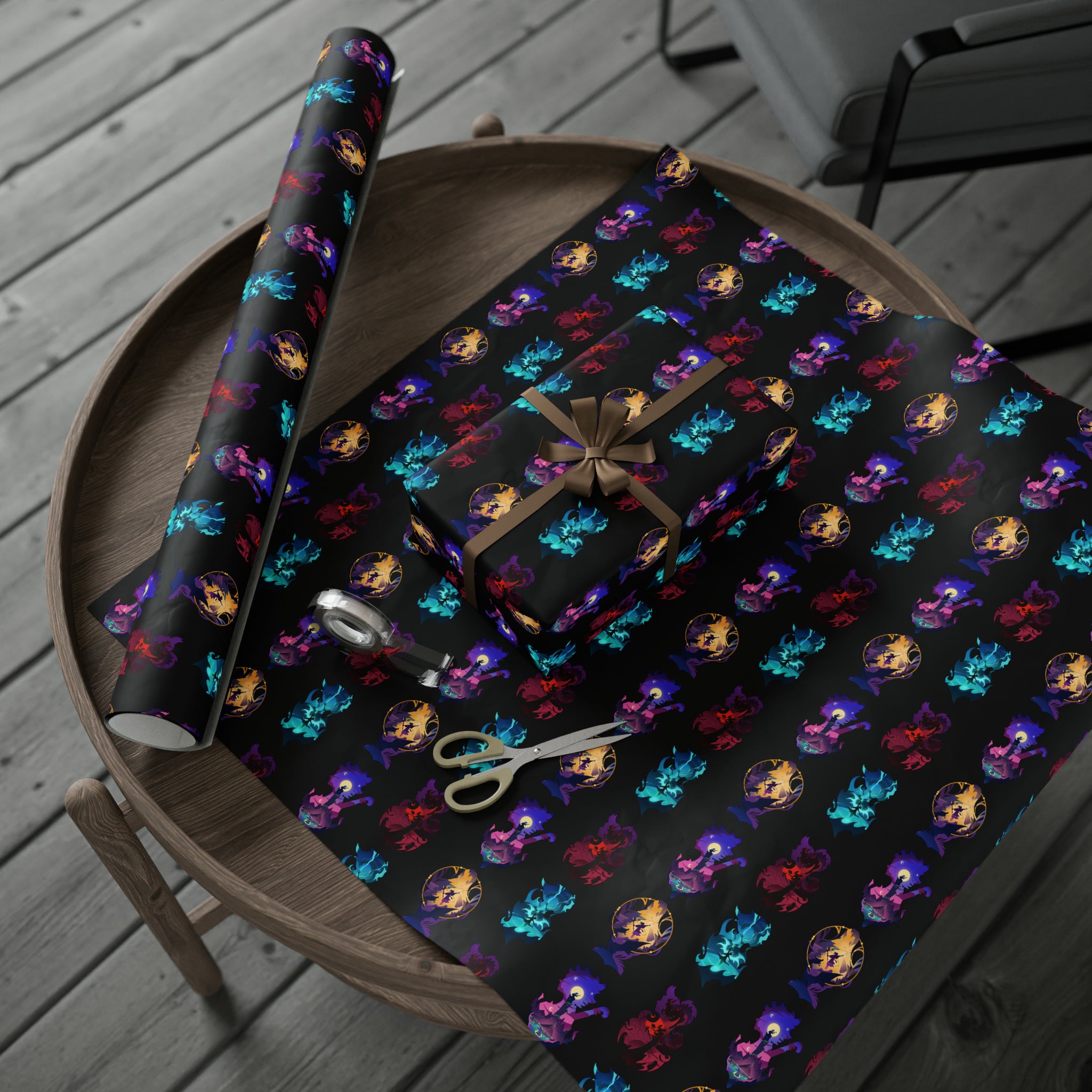SPELLCASTER CLASS SILHOUETTE WRAPPING PAPER