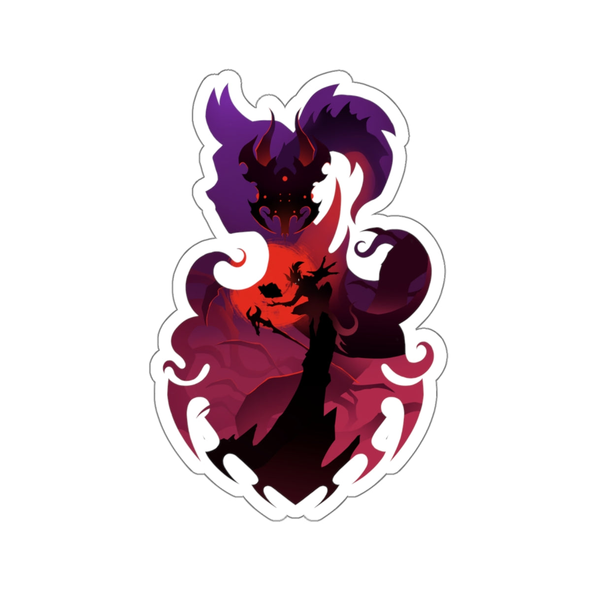 WARLOCK CLASS SILHOUETTE KISS-CUT STICKER