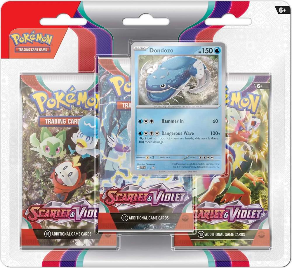 Pokemon: Scarlet & Violet 3-Pack Blister (Dondozo)