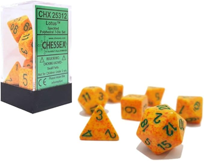 7-Die Set Speckled: Lotus