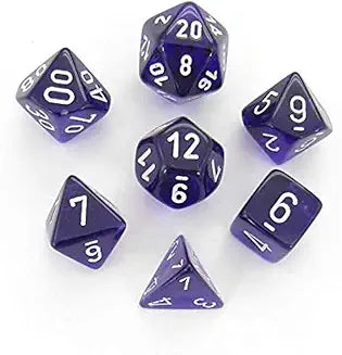 7-Die Set Translucent: Purple/White