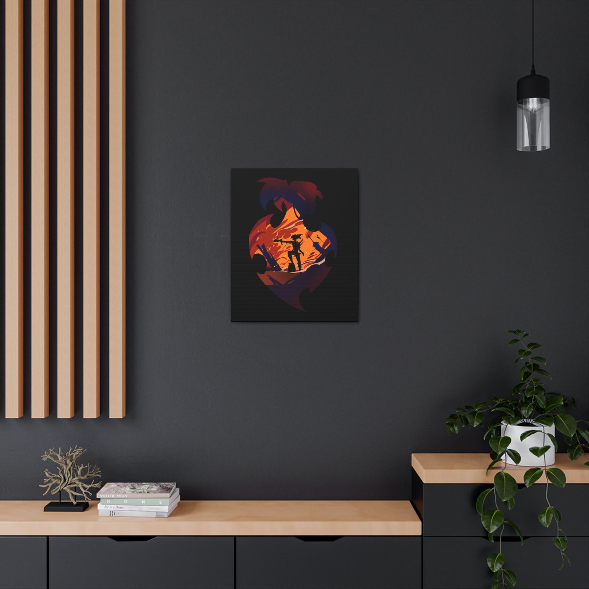 FIGHTER CLASS SILHOUETTE CANVAS GALLERY WRAPS