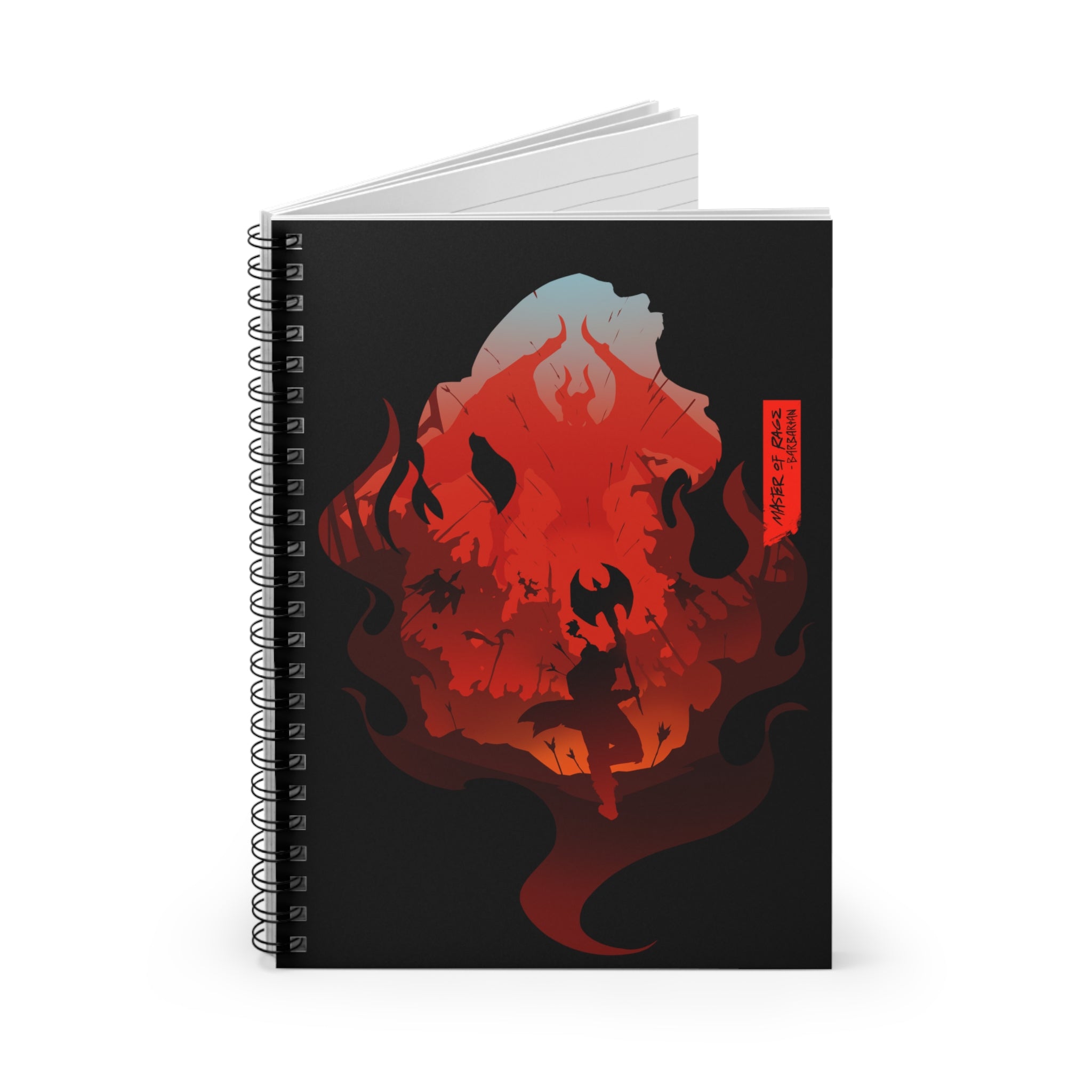 BARBARIAN CLASS SILHOUETTE CAMPAIGN JOURNAL SPIRAL NOTEBOOK