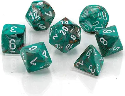 7-Die Set Marble: Oxi-Copper/White