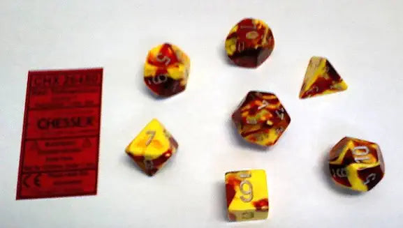 7-Die Set Gemini: Red-Yellow/White