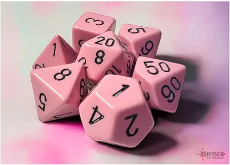 7-Die Set Opaque: Pastel Pink/Black