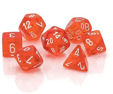 7-Die Set Translucent: Orange/White