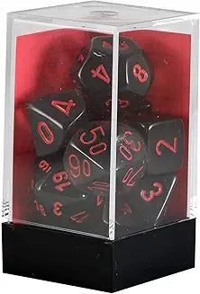 7-Die Set Translucent: Smoke/Red