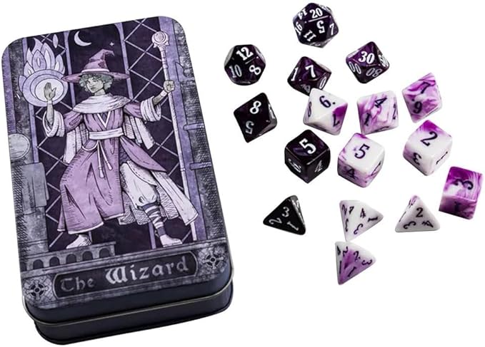 RPG Class Dice: Wizard Set Tin (16 Dice)