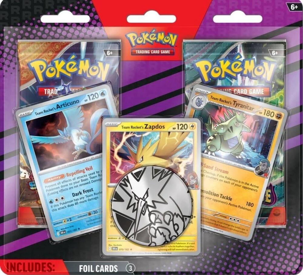 Pokemon: Surging Sparks & Twilight Masquerade 2-Pack Blister (Team Rocket's Articuno, Zapdos, & Tyranitar))