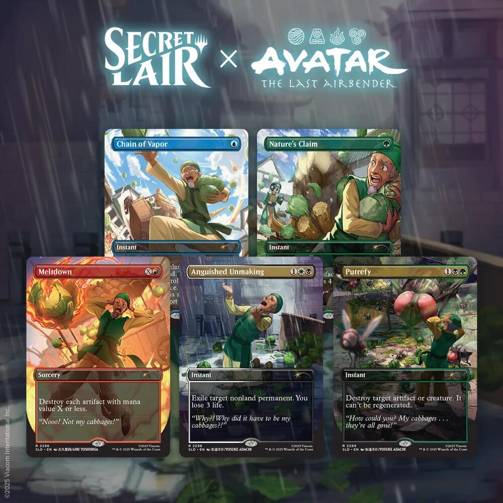 Magic the Gathering: Secret Lair Drop Series x Avatar The Last Airbender | My Cabbages! | Non Foil Edition