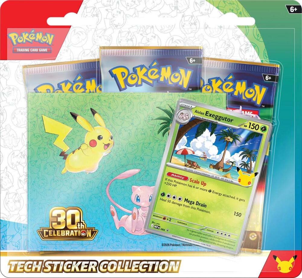 Pokemon: 30th Celebration - Tech Sticker Collection