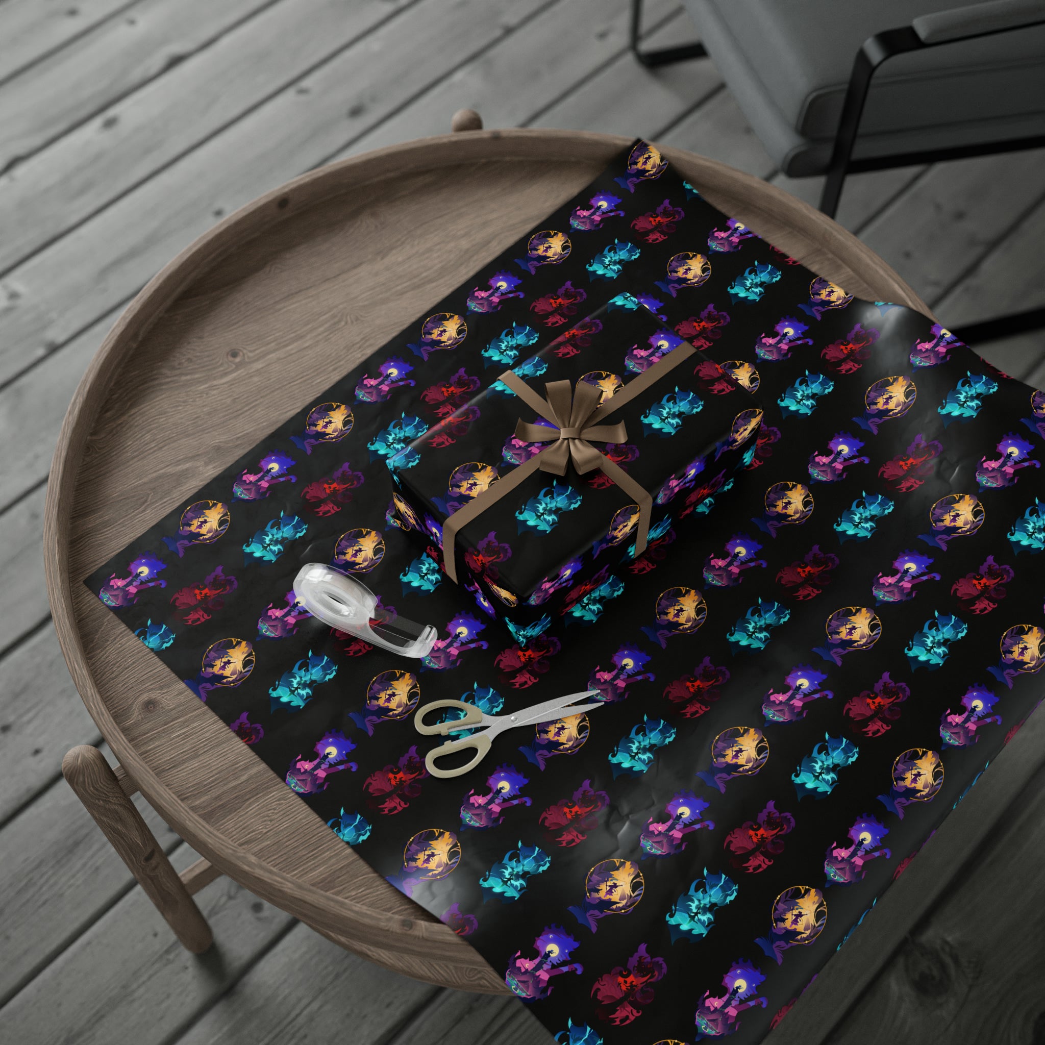 SPELLCASTER CLASS SILHOUETTE WRAPPING PAPER