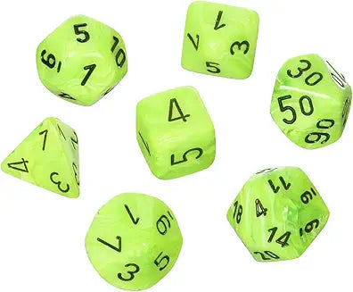 7-Die Set Vortex: Bright Green/Black