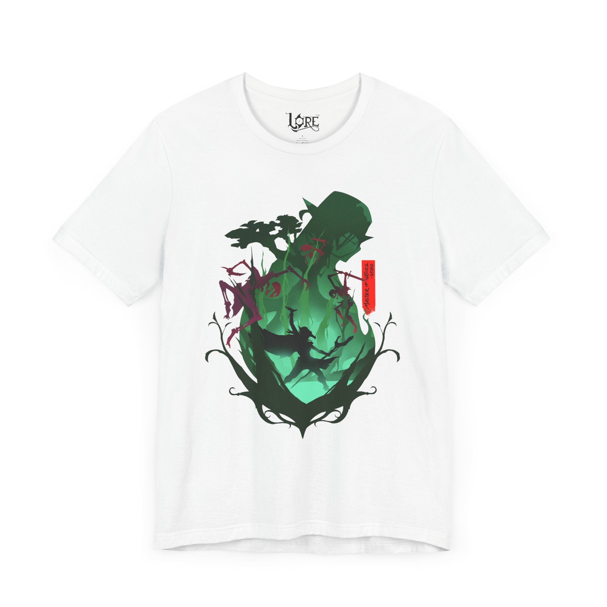 DRUID CLASS SILHOUETTE T-SHIRT - RED BANNER EDITION