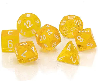 7-Die Set Translucent: Yellow/White