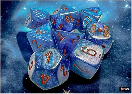 7-Die Set Borealis: Midnight Copper (+bonus die) (Lab Dice 9)