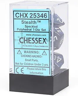 7-Die Set Speckled: Stealth