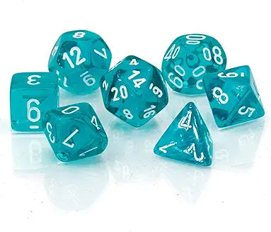 7-Die Set Translucent: Teal/White