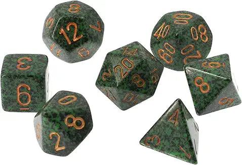 7-Die Set Speckled: Golden Recon