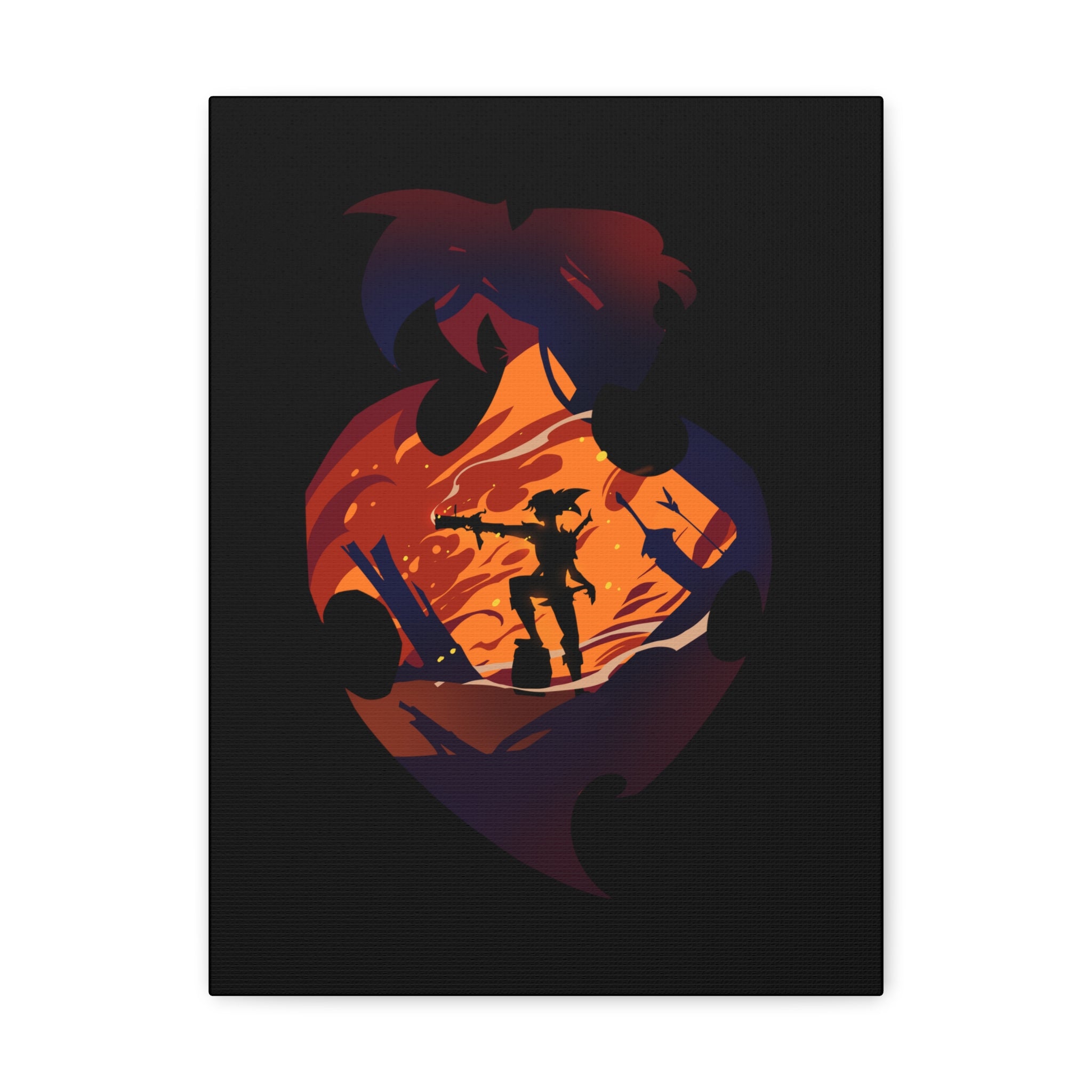FIGHTER CLASS SILHOUETTE CANVAS GALLERY WRAPS
