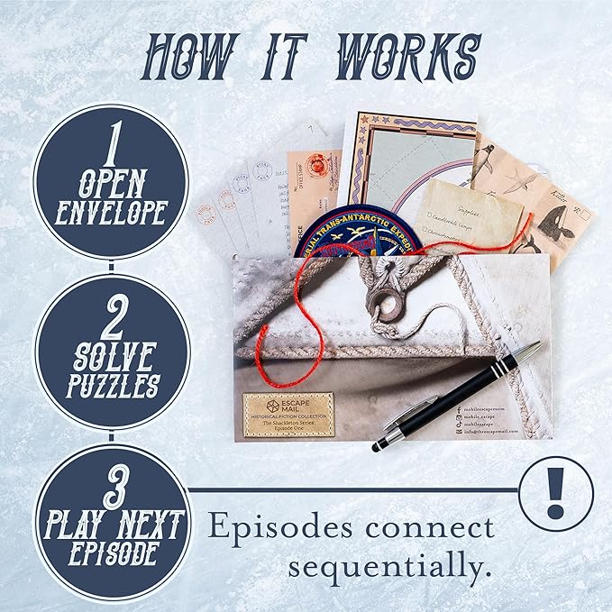 Board Games: Escape Mail The Shackleton Series, Interactive Puzzle Adventure Episode 1/6