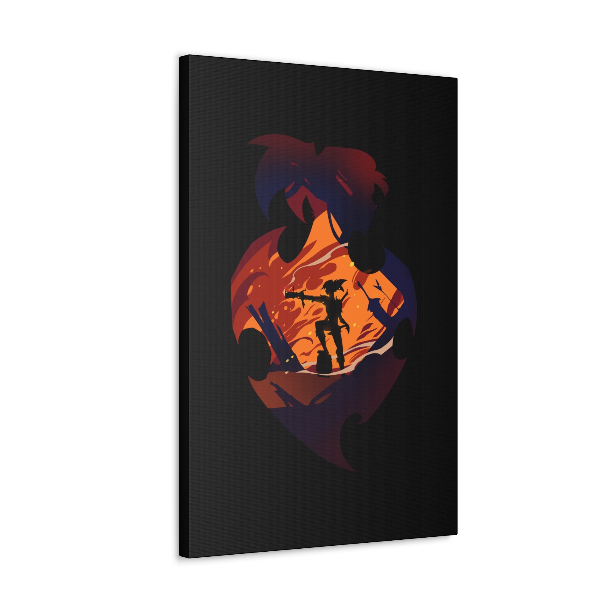 FIGHTER CLASS SILHOUETTE CANVAS GALLERY WRAPS