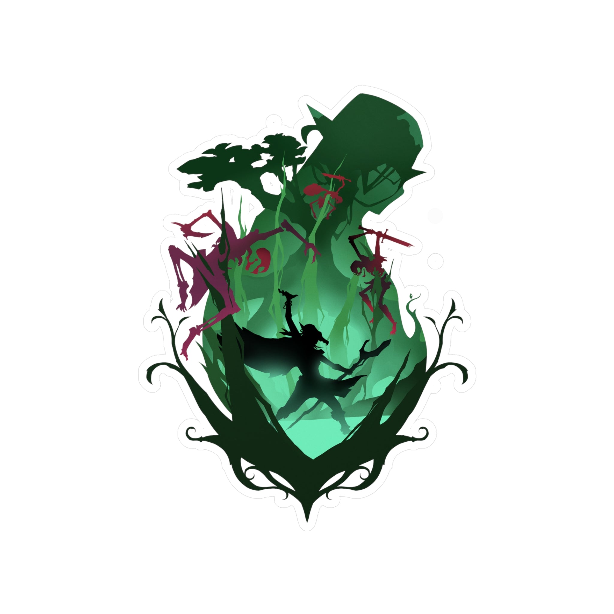 DRUID CLASS SILHOUETTE KISS-CUT VINYL DECAL